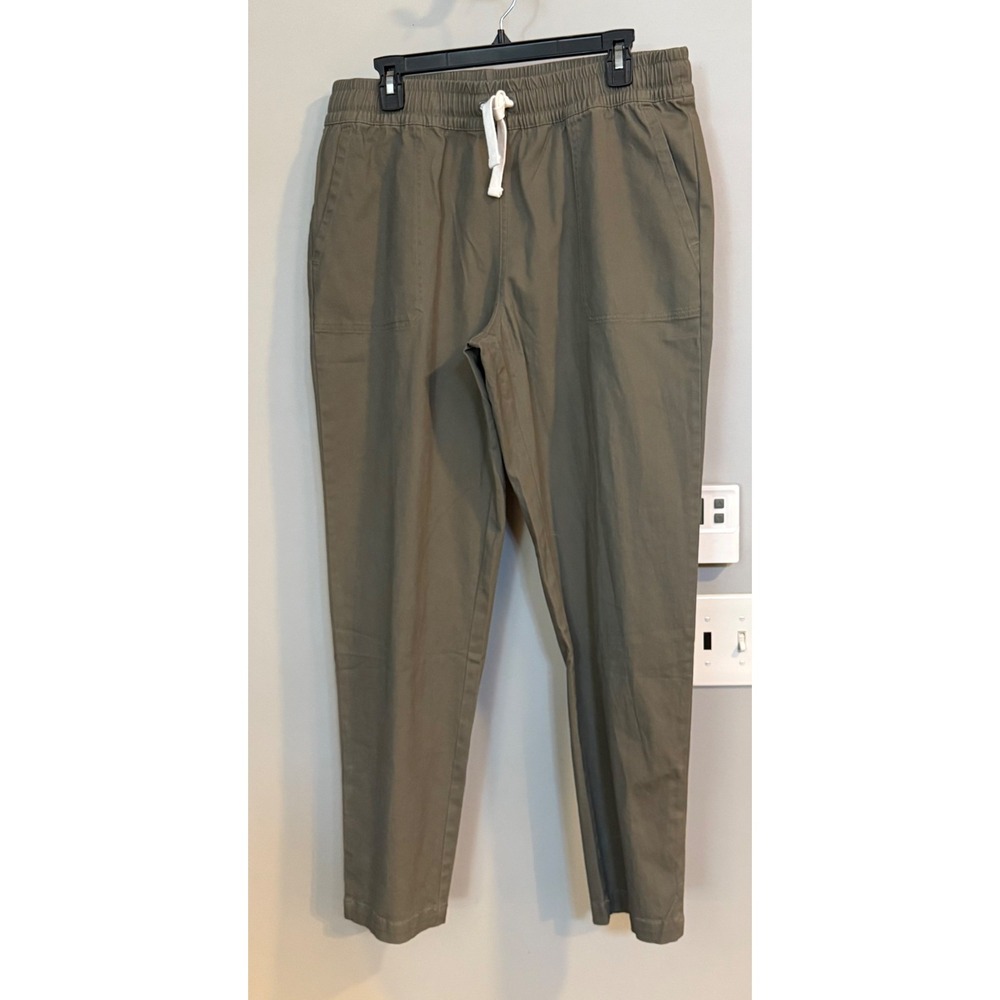 FREE FLY pacifica Twill Olive Green‎ Jogger Pants Comfort  Elastic Waist Size L